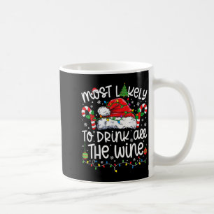 Most Likely To Drink All The Wine Family Matching  Coffee Mug
