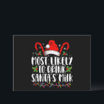 Most Likely To Drink Santa's Milk Funny Christmas  Invitation<br><div class="desc">Most Likely To Drink Santa's Milk Funny Christmas</div>