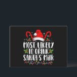 Most Likely To Drink Santa's Milk Funny Christmas  Invitation<br><div class="desc">Most Likely To Drink Santa's Milk Funny Christmas</div>