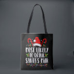Most Likely To Drink Santa's Milk Funny Christmas  Tote Bag<br><div class="desc">Most Likely To Drink Santa's Milk Funny Christmas</div>