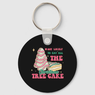 Most Likely To Eat All The Christmas Tree Cakes Ch Key Ring