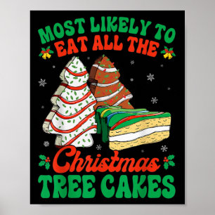 Most Likely To Eat All The Christmas Tree Cakes De Poster