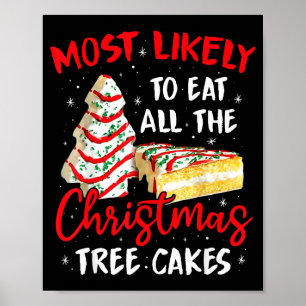 Most Likely To Eat All The Christmas Tree Cakes Fu Poster