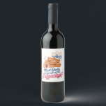 Most Likely to Eat All the Sufganiyot Hanukkah Jew Wine Label<br><div class="desc">Sufganiyot Lover,  Eat All Sufganiyot,  Hanukkah Food Humour,  Jewish Doughnut Meme,  Festival of Lights Treat,  Hanukkah 2025,  Jelly Doughnut Obsession,  Holiday Sweet Tooth,  Jewish Culture Funny,  Traditional Food Comedy</div>