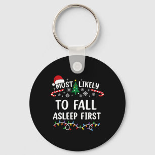 Most Likely To Fall Asleep First Family Matching C Key Ring