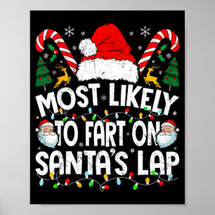 Most Likely To Fart On Santa’s Lap Family Matching Poster
