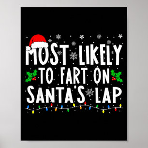 Most Likely To Fart On Santa's Lap Christmas  Poster