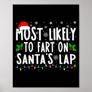 Most Likely To Fart On Santas Lap Christmas  Poster