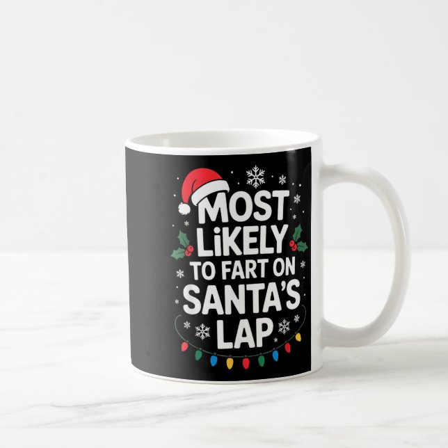 Most Likely To Fart On Santa's Lap Family Matching Coffee Mug (Right)