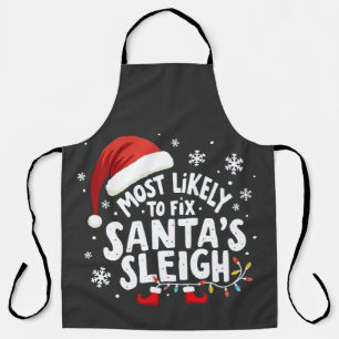 Most Likely to Fix Santa's Sleigh Handyman Xmas Apron
