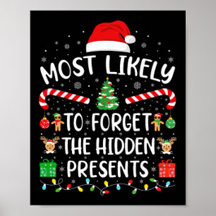 Most Likely To Forget The Hidden Presents Matching Poster