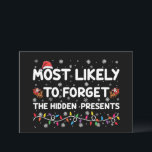 Most Likely To Forget The Hidden Presents Xmas Invitation<br><div class="desc">Most Likely To Forget The Hidden Presents Xmas</div>