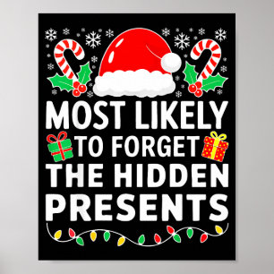 Most Likely To Forget The Hidden Shirt Christmas  Poster
