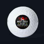 Most Likely To Get Naughty With Santa Christmas Golf Balls<br><div class="desc">Most Likely To Get Naughty With Santa Christmas</div>