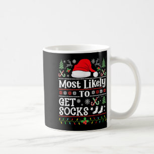 Most Likely To Get Socks - Family Christmas Pajama Coffee Mug