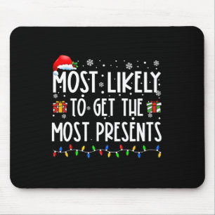 Most Likely To Get The Most Presents Christmas Fam Mouse Pad