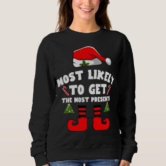 Most likely to get the most presents sweatshirt