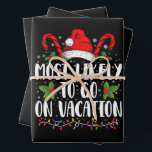 Most Likely To Go On Vacation Christmas Matching Wrapping Paper Sheet<br><div class="desc">Most Likely To Go On Vacation Christmas Xmas Family Matching</div>