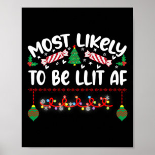 Most Likely To Hate This Xmas Pyjamas Family Chri Poster