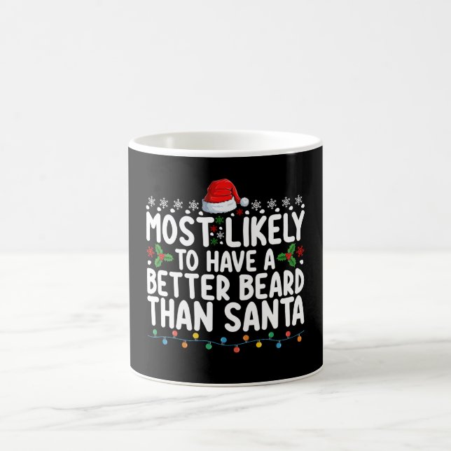 Most Likely To Have A Better Beard Than Santa Coffee Mug (Center)