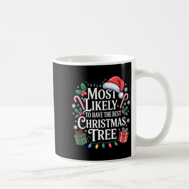 Most Likely To Have The Christmas Tree Family Xmas Coffee Mug (Right)