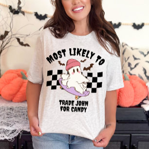 Most Likely To Matching Custom Halloween Ghost T-Shirt