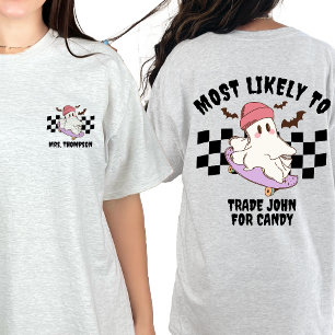 Most Likely To Matching Custom Halloween Ghost T-Shirt