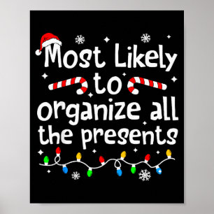 Most Likely To Organise All The Christmas Matching Poster