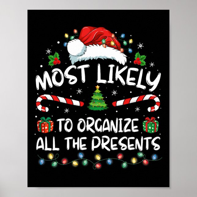 Most Likely To Organise All The Presents Family Ch Poster (Front)