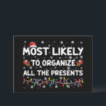 Most Likely To Organise All The Presents Xmas Invitation<br><div class="desc">Most Likely To Organise All The Presents Xmas</div>