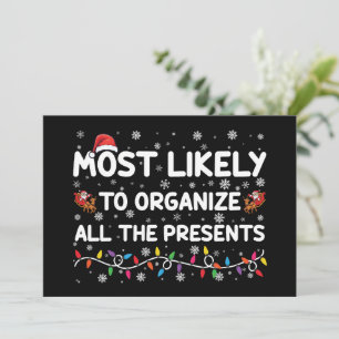 Most Likely To Organise All The Presents Xmas Invitation