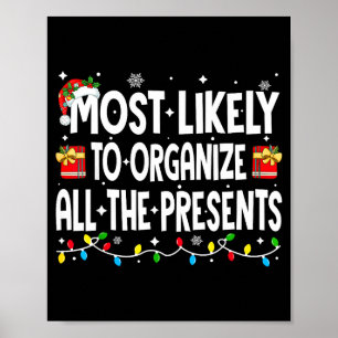 Most Likely To Organize All The Christmas Pajamas Poster