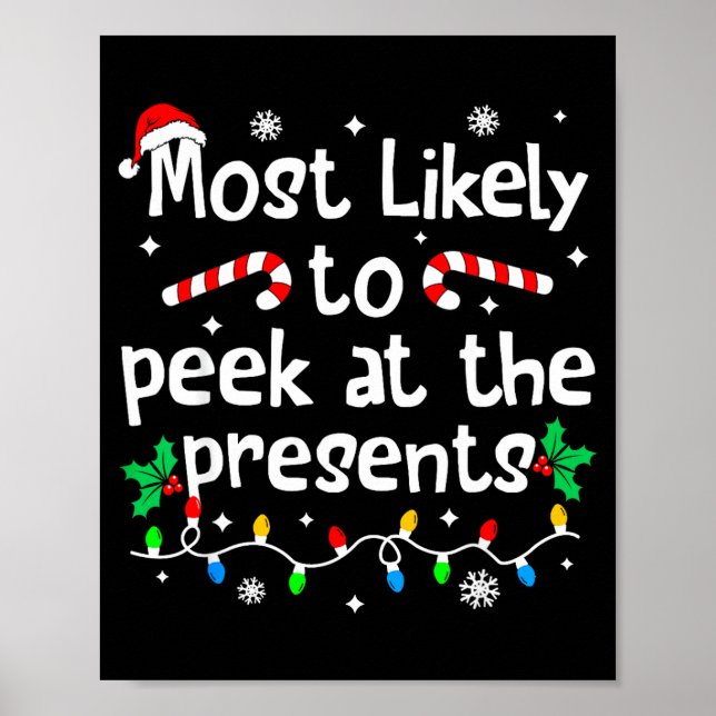 Most Likely To Peek At The C-hristmas Matching  Poster (Front)