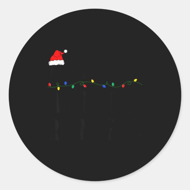 Most Likely To Pet The Reindeer Matching Family Gr Classic Round Sticker (Front)