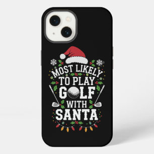 Most Likely To Play Golf With Santa Family Xmas iPhone 13 Case