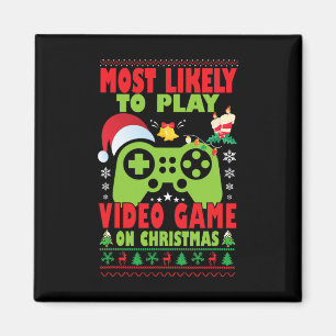 Most Likely To Play Video Game Family Matching Chr Magnet