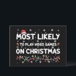 Most Likely To Play Video Games On Christmas Gamer Invitation<br><div class="desc">Most Likely To Play Video Games On Christmas Gamer</div>