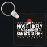 Most Likely To Re Engineer Santas Sleigh Christmas Key Ring<br><div class="desc">Most Likely To Re Engineer Santa's Sleigh Christmas</div>