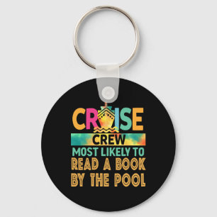 Most Likely To Read A Book By The Pool Cruise Crew Key Ring