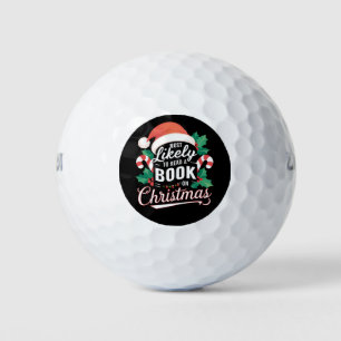 Most Likely To Read A Book On Christmas Golf Balls