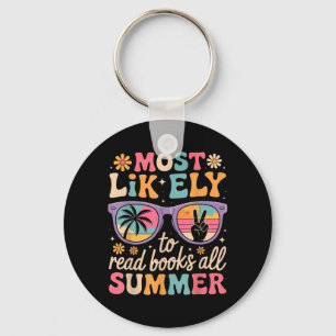 Most Likely To Read Books All Summer Teacher Key Ring