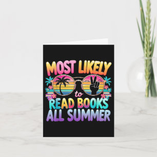 Most Likely To Read Books All Summer Teacher Stude Card