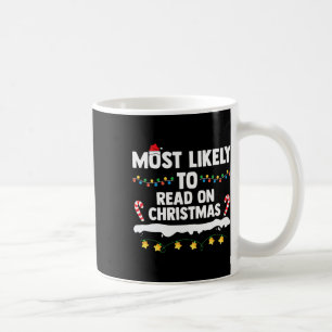 Most Likely To Read On Christmas Family Group Matc Coffee Mug