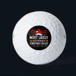 Most Likely To Rock Christmas Socks Funny Xmas Golf Balls<br><div class="desc">Most Likely To Rock Christmas Socks Funny Xmas</div>