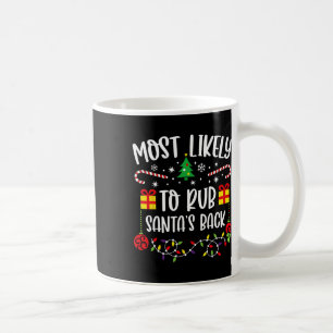 Most Likely To Rub Santa's Ck Funny Christmas Coffee Mug