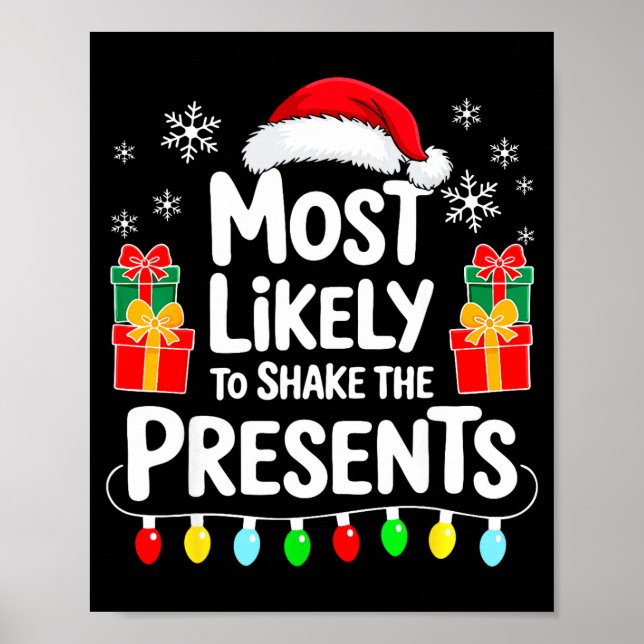 Most Likely To Shake The Shirt Family Christmas  Poster (Front)