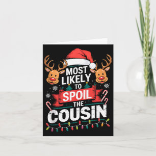 Most Likely To Sil The Cousin Christmas Party Fami Card