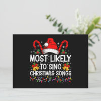 Most Likely To Sing Christmas Songs