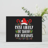 Most Likely To Snoop For Presents Family Christmas