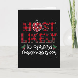 Most Likely To Spread Christmas Cheer Family Match Card